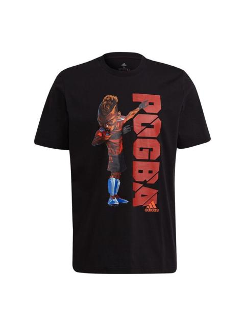 adidas Pogba Icon T M Soccer/Football Sports Short Sleeve Black HA5458