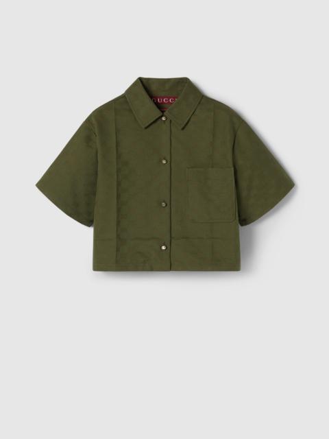 GG cotton gabardine shirt