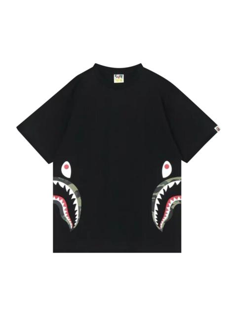 BAPE 1st Camo Side Shark Tee 'Black/Green'