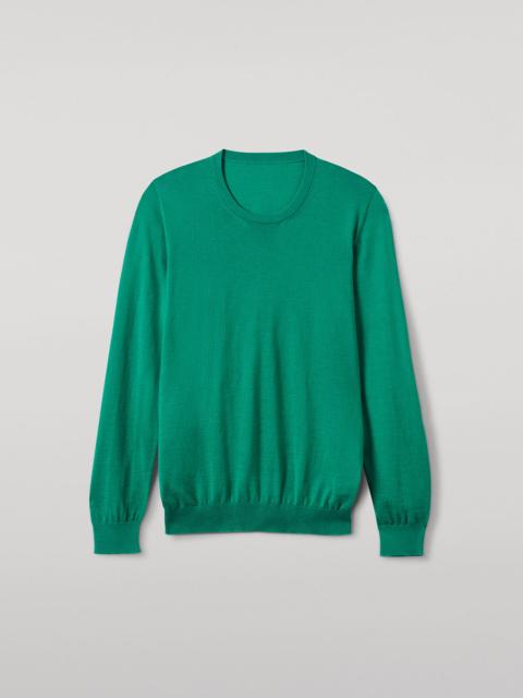 Fin Bright Green Superfine Cashmere Jumper