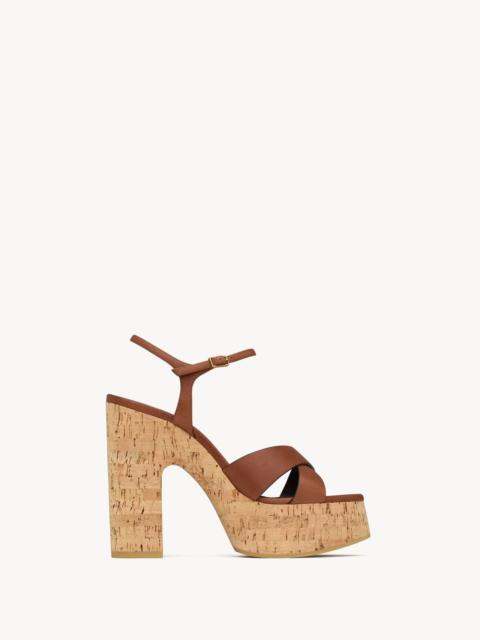 BIANCA PLATFORM SANDALS IN SMOOTH LEATHER