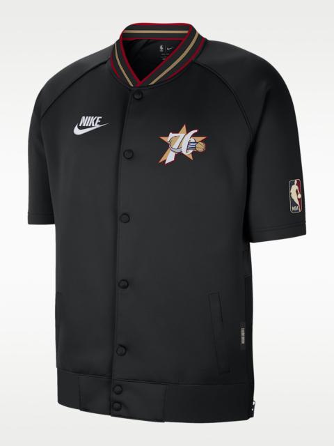 Philadelphia 76ers Hardwood Classics Men's Nike Dri-FIT NBA Short-Sleeve Jacket