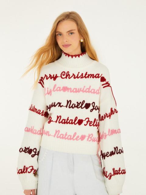 Off-White Merry Christmas Knit Sweater