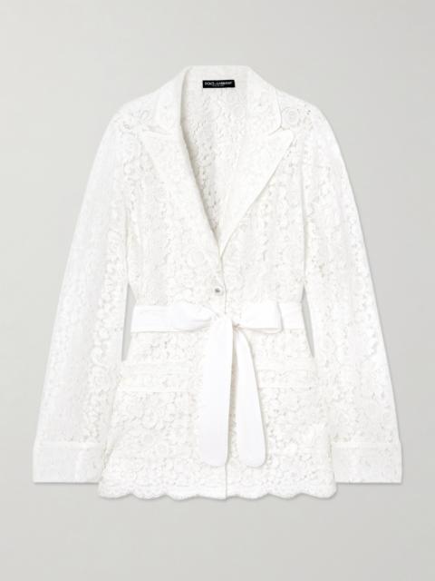 Belted Corded Lace Jacket