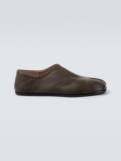 Tabi leather slip-on shoes