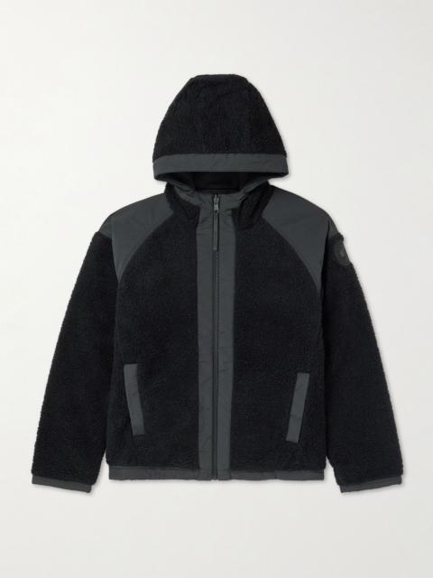 Alberni Reversible Ripstop and Wool-Blend Fleece Hooded Jacket Black