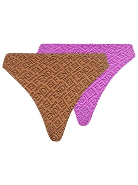 Fendi x SKIMS Pack of 2 High Leg Bikini Colorado/California