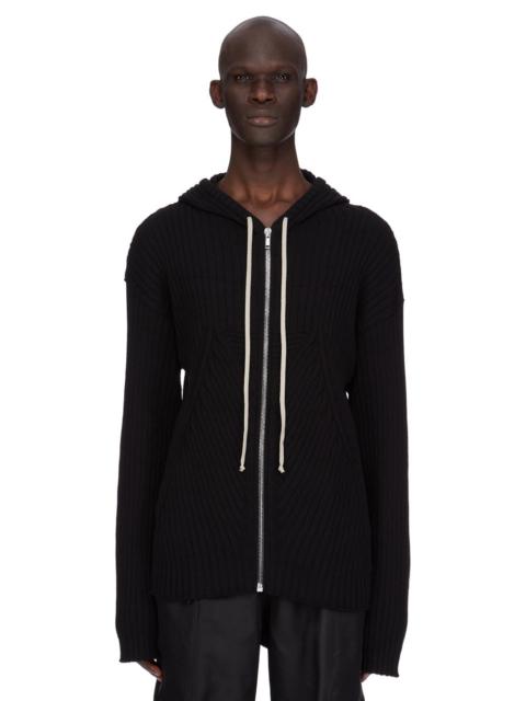 Zipped Hoodie Sweater Black