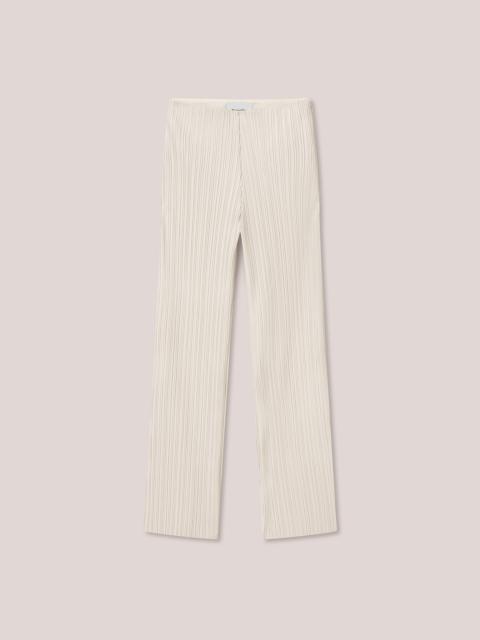 CHAR - Pleated vegan-leather pants - Creme