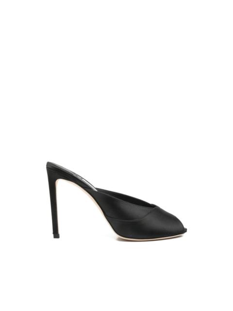 Brigitte peep-toe heeled mules