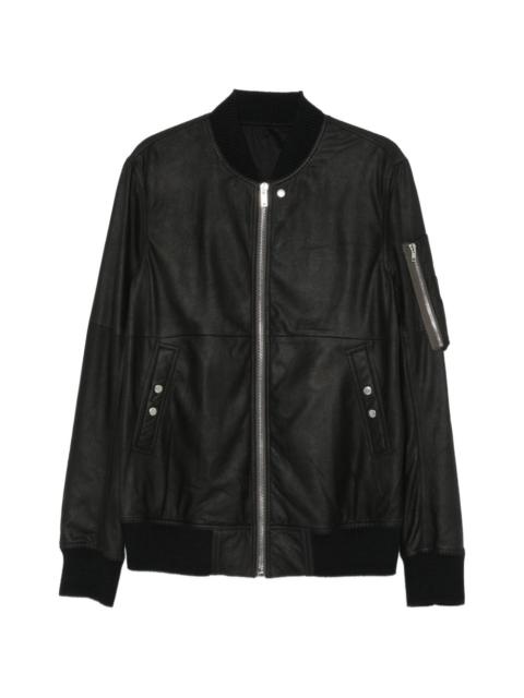 Classic Flight button bomber jacket