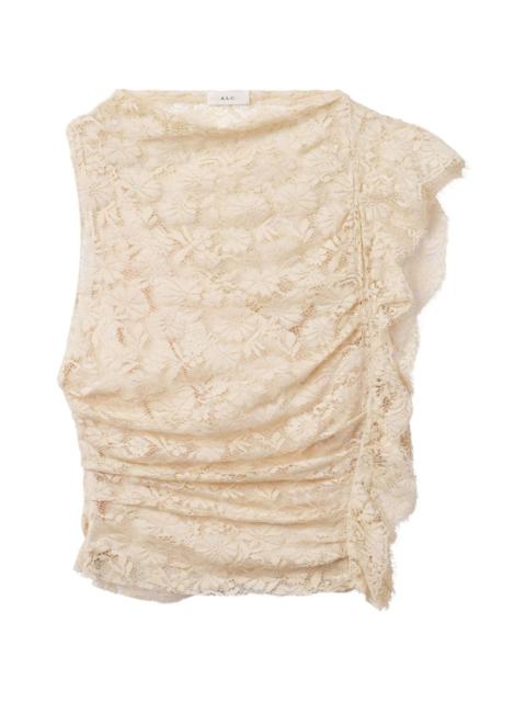 ruffled lace top