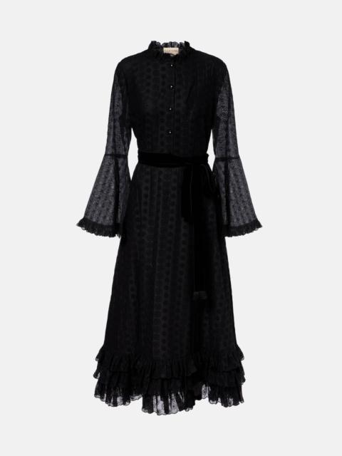 Daisy Sangallo belted cotton shirt dress