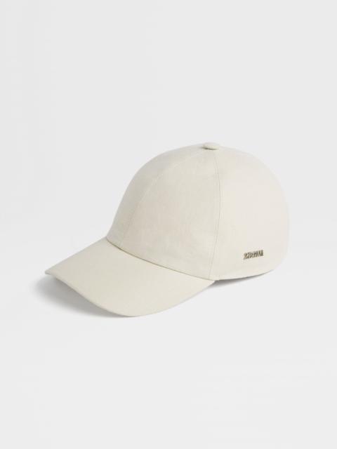 LIGHT BEIGE OASI LINO BASEBALL CAP