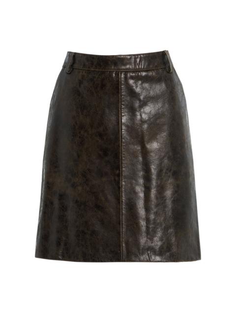 Margo Leather Mini Skirt brown