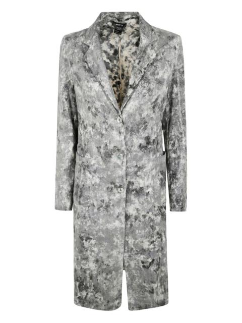 lurex abstract-print coat