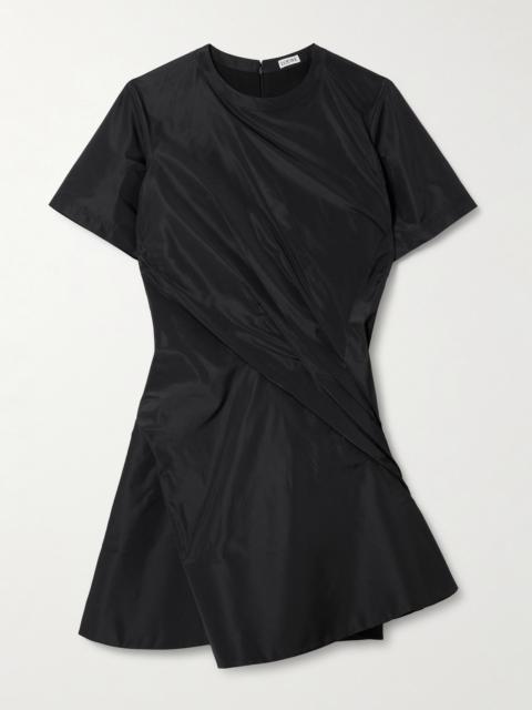 Twisted Draped Taffeta Mini Dress