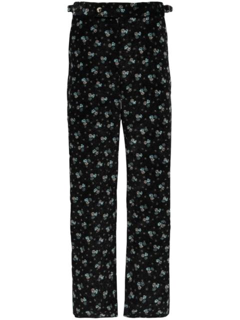 Chicory floral corduroy trousers
