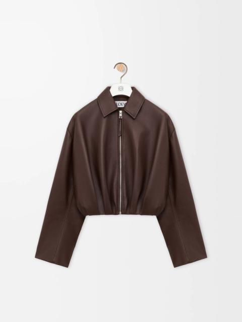 Draped jacket in nappa lambskin