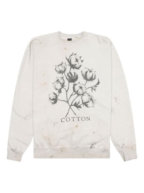 cotton-print long-sleeves sweatshirt