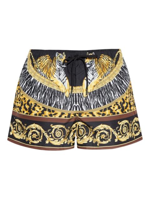 tiger baroque-print swim shorts