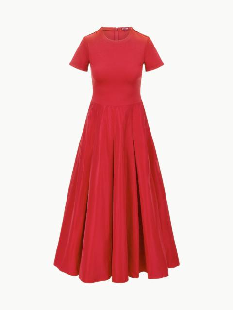STAUD HOPPER DRESS ROUGE