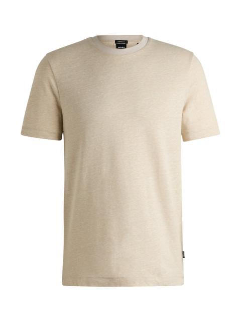 REGULAR-FIT T-SHIRT IN COTTON AND LINEN