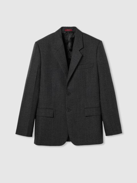 Herringbone wool mouliné jacket