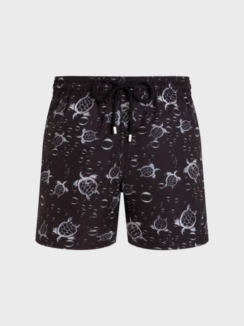 MEN MICRO-PERFORATED ULTRA-LIGHT AND PACKABLE SWIM TRUNKS BUBBLE TURTLES 3D