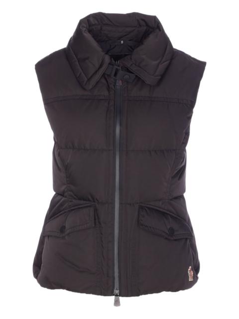 polo-collar padded gilet