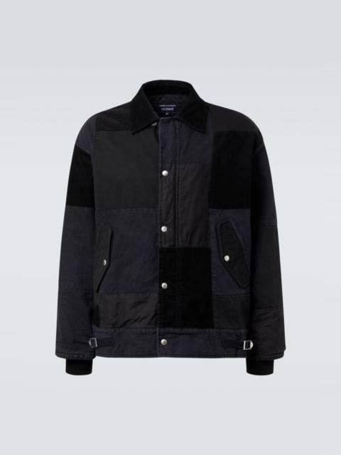 Paneled cotton Oxford jacket