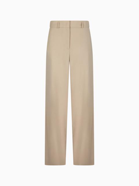 STRAIGHT-CUT FLOWING WOOL TROUSERS
