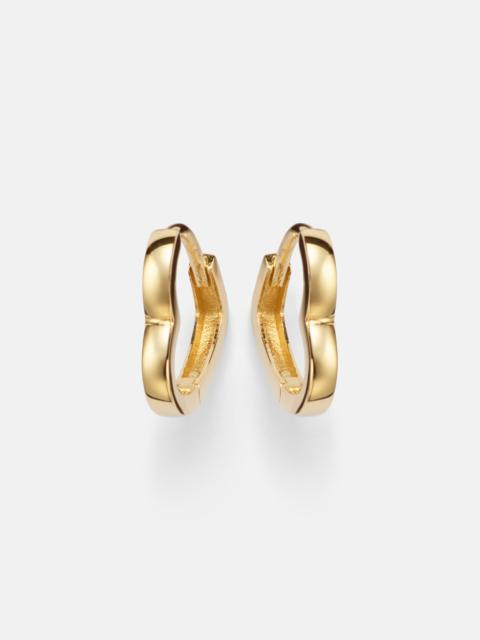 Heart 14kt gold (585/1000) huggie earrings
