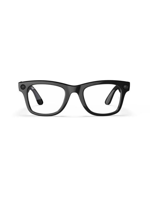 Ray-Ban Meta Wayfarer (Gen 1), Shiny Black / Clear, Standard