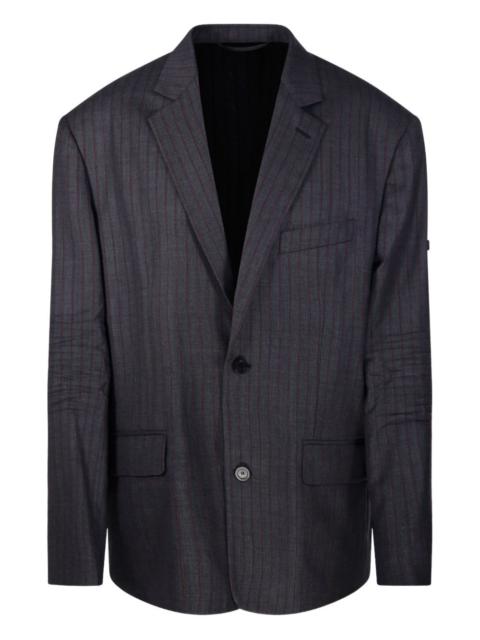 pinstripe pocket-design jacket