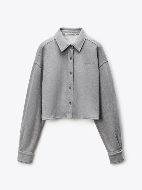 Button Up Cropped Shirt