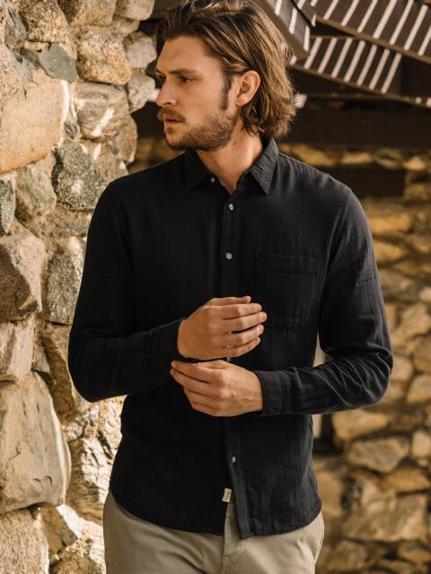 The Ripper Double Gauze Organic Cotton Shirt - Black