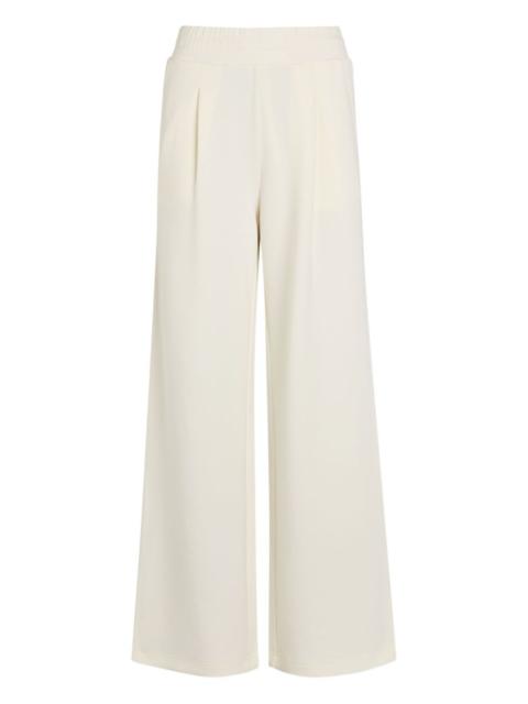 pleated-front palazzo pants