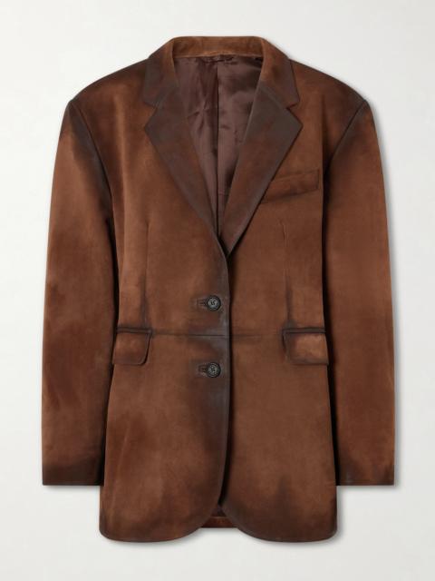 Distressed Suede Blazer