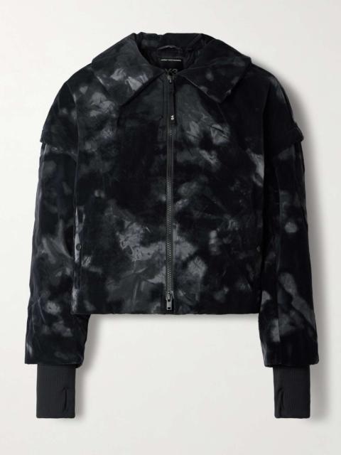 + Y-3 cropped padded flocked shell jacket
