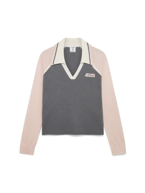 Merino Tennis Long Sleeve Polo | Casablanca Paris