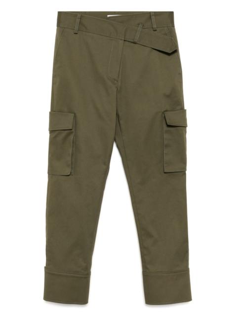 slanted waistband cargo pants
