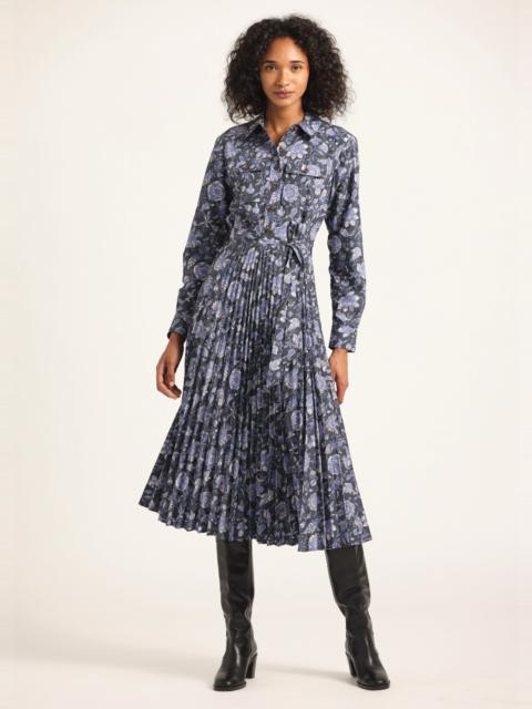 KENZA PLEATED MIDI DRESS