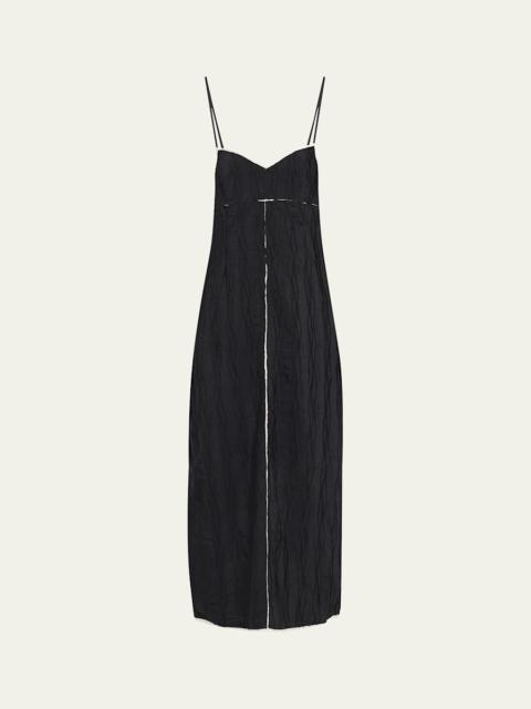 Leah Textured Sleeveless Midi Dress