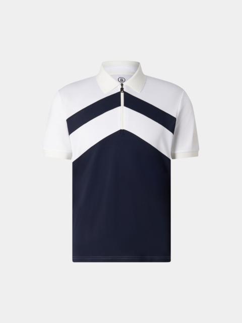 Cuno functional short-sleeved top in Navy blue/white