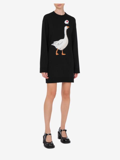COTTON KNIT DRESS GOOSE
