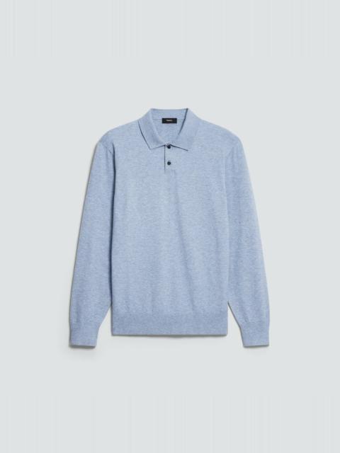 Goris Long-Sleeve Polo Shirt in Light Bilen