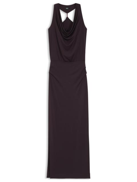 COWL-NECK DRESS WITH REAR METAL DETAIL