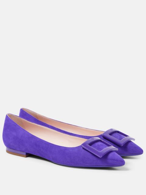 Gommettine suede ballet flats