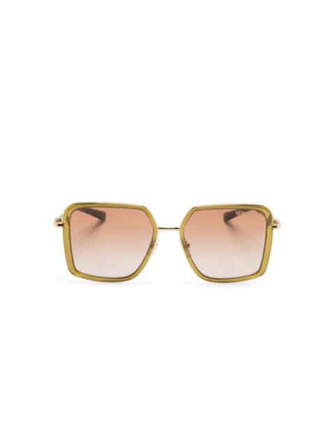 geometric-frame sunglasses